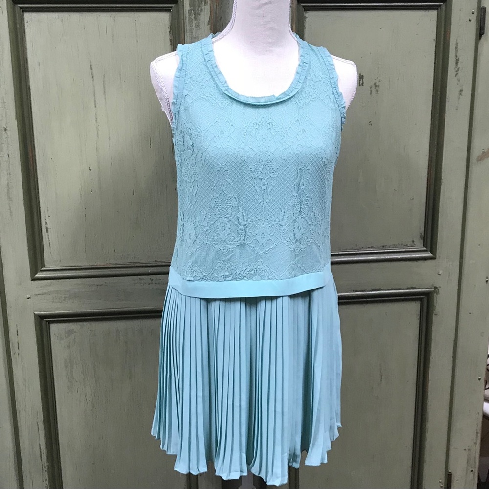 Mint green lace dress
